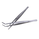 Stainless Steel Straight and Curved Nippers Tweezers Feeding Tongs for Rept I9B5