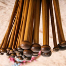 36Pcs 25cm Bamboo Single Pointed Knitting Needles Kit with Storage Case Set