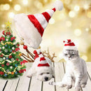 Christmas Cute Set Cat Puppy Red Hat With Muffler Fashion Gift stripe