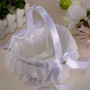 Wedding Flower Basket Girl Bowknot Rose Decoration Basket Party Supplies