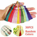 30Pcs Silky Tassels Crafts for Souvenir Bookmarks Jewelry Making Accessories AU
