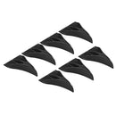 7x Black Vortex Generator Shark Fin Spoiler Wing For Car Roof EVO Style