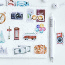 45 Pcs/Box Travel Stickers Diary Decoration Paper DIY Scrapbookin G5E3 T Pe L2A5