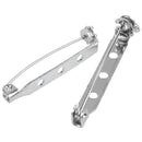 100 x Brooch Bar Backs Safety Pins Badge Fasteners For Jewellery Findings M M5C7