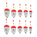 10 Pack Vertical Buoys Luminous Floating Sea Rock Fishing Belly Floats 5 Sizes