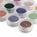 Lot of 12 Perler minibeads Caviar Nail Art Acrylic Nail Manicure L9K2