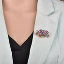 Multicolor Rhinestone Rhino Brooch Pins For Women Alloy Accessories Collar
