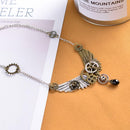 Steampunk Fashion Necklace for Women+Beautiful  Earrings Girl Gifts