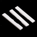 3 Pcs White Guitar Bridge Saddle Bone Cut Compensated Parts for Ukulele Accs