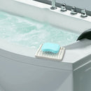 Ceramic Soap Dish, Double Layer Stainless Steel Shower Soap Holder Tray wit V5C2