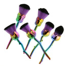 6pcs Rose Shape Makeup Brush Foundation Powder Blush Makeup Cosmetic Tool