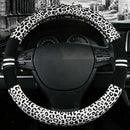 Leopard Print Plush Car SUV Steer Wheel Cover Decoration 15''/38cm Univers YYQ