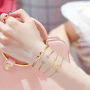 4pcs Creative Open Cuff Bangles Metal Moon Bracelet for Women Jewelry Gift