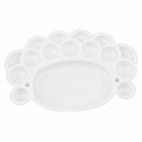 Student Watercolor Palette of Plastic White Plate