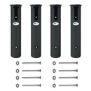 Black Boat Plastic Rod Holder 4 Tube Fishing Plastic Rod Holder Rack 4 Piece