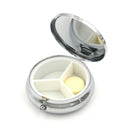 1PC Portable Metal Round Organizer Compartment Pill Case Medicine Box â„–[