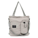 Women Canvas Shoulder Crossbody Bag Large Capacity Travel Handbag (Grey) A