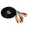 10ft Triple 3 Male RCA Composite Audio Video DVD TV Cable Cord Black Z4H4
