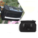 Bicycle Front Basket Bag Bike Handlebar Bag Storage Holder with Reflective Strip