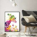Frameless Painting By Numbers DIY Giraffe Hand Painted Canvas Oil Picture
