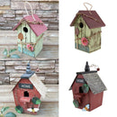 2pcs Natural Rustic Wooden Birdhouse, Small Hanging Birdhouse Outdoor, Garden