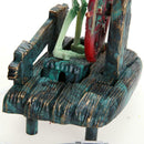 Pirate Captain Aquarium Decorations Landscape Skeleton on Wheel Action A