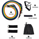 11pcs Resistance Bands Set Exercise Fitness Tube Workout Foam 120cm Band K4Y2