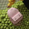 3pcs Women PU Leather Backpack School Bag Shoulder Bag Card Holder(Pink)
