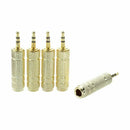 5PCS 6.5mm 1/4" Female F to 3.5mm 1/8 Male Plug Earphone Audio Adapter Conn Z6N6