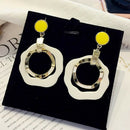 Fashion Women Hollow Round Geometric Dangle Drop Ear Stud Earrings Jewelry Del