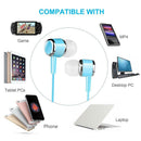 Universal In-Ear Earbuds Headsets Music Earphones 3.5mm Headphone (Blue) A
