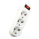 White Triple Plugs Power Distribution Box Three-way Top Multip Splitter Ada Q1X5