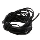 Black 5m Flat Leather Cord For Beading Jewelry Making DIY Craft String 3mm