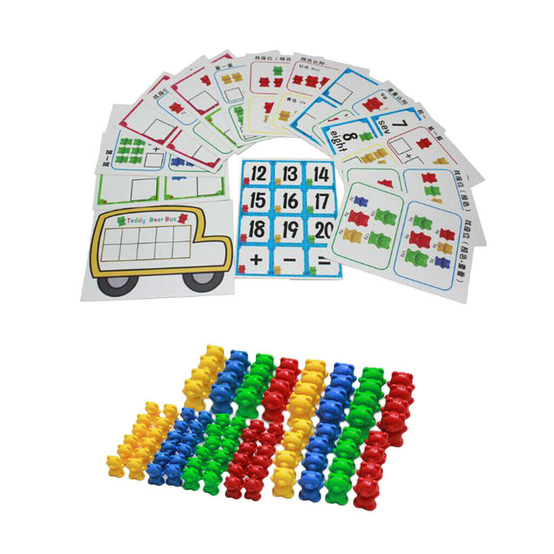 96Pcs Counting Sorting Bears Learning Toys, Sorting Math Learning Bears Counters