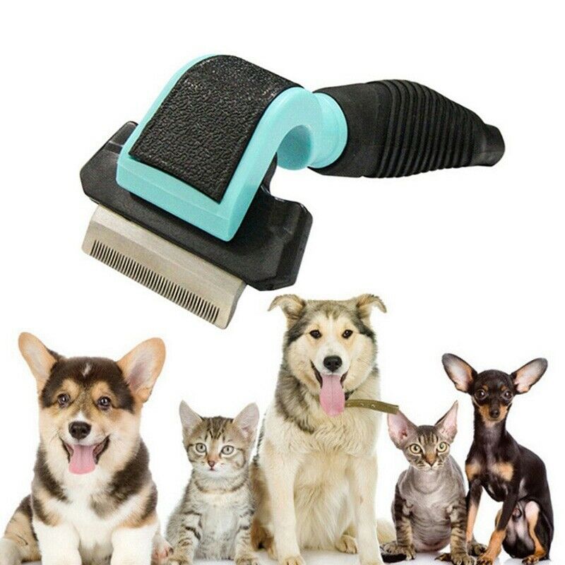 Pet Deshedding Brush Removal Hair Stainless Comb For Dogs Grooming Comb For