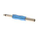 Male 6.35mm 1/4inch Mono Jack Plug Adapter for Headphone Microphone Blue
