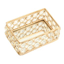 Rectangle Crystal Jewelry Box Travel Necklace Bracelet Trinket Storage Case