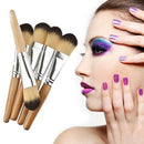 5pcs Makeup Cosmetic Blush Brush Eyebrow Foundation Powder Brushes Wood