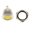 Car Motorcycle DC12V 19mm Dash Panel Indicator Light with Wrie Leads  Yellow