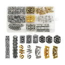 Hollow Viking Beard Beads Luhn Runes Pendant Hair Jewelry Bead Dreadlock