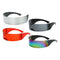 4 Pieces Shield Wrap Mirror Sunglasses Futuristic Glasses Prop Multicolor Unisex