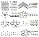 Wholesale Lots 85pcs Tongue Lip Belly Navel Eyebrow Rings Body Piercing Jewelry
