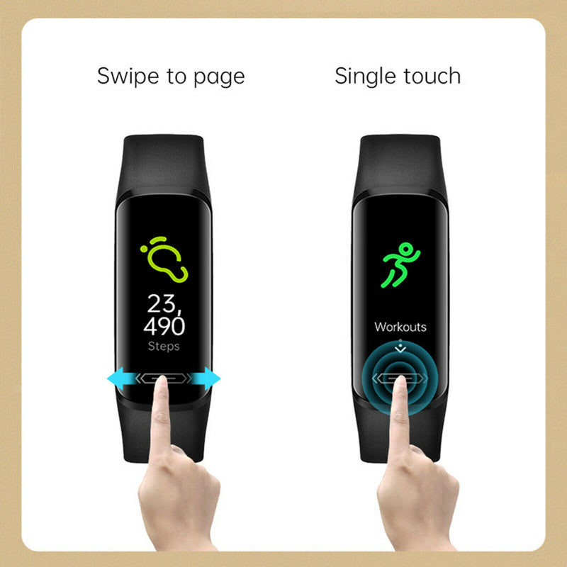 Bluetooth Fitness Tracker Smart Watch Bracelet Sleep Monitor for Women Men