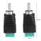 2pcs Speaker Wire Cable to Audio Male RCA Connectors Adapters Jack Plug A