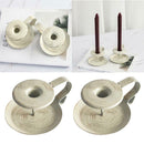 2pcs European Design Candle Holder Candlestick Pillar Candle Stand Decor - White