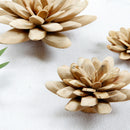 Wooden Lotus Shape Desktop Decor Wood Flower Petal Home Office Decoration M