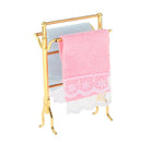 1:12 Scale Metal Free-Standing Hand Towel Drying Rack with 2 Towels for