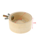 2 x Small Animal Bamboo Bowl, Basic Dish Feeder Can Be Fixed in The Cage with