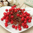 100x Mini Artificial Flower Red Berry Holly Branch Christmas Wedding Party Decor