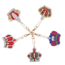 5pcs DIY Crown Full Drill Special Shaped Diamond Painting Keychains Gifts